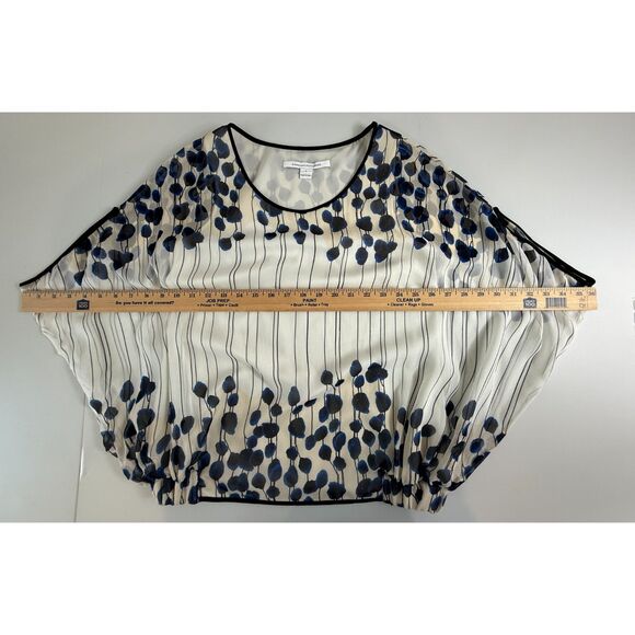 Diane von Furstenberg DVF Robyn Silk Batwing Short Sleeve Blouse Top Women's P - Picture 8 of 11